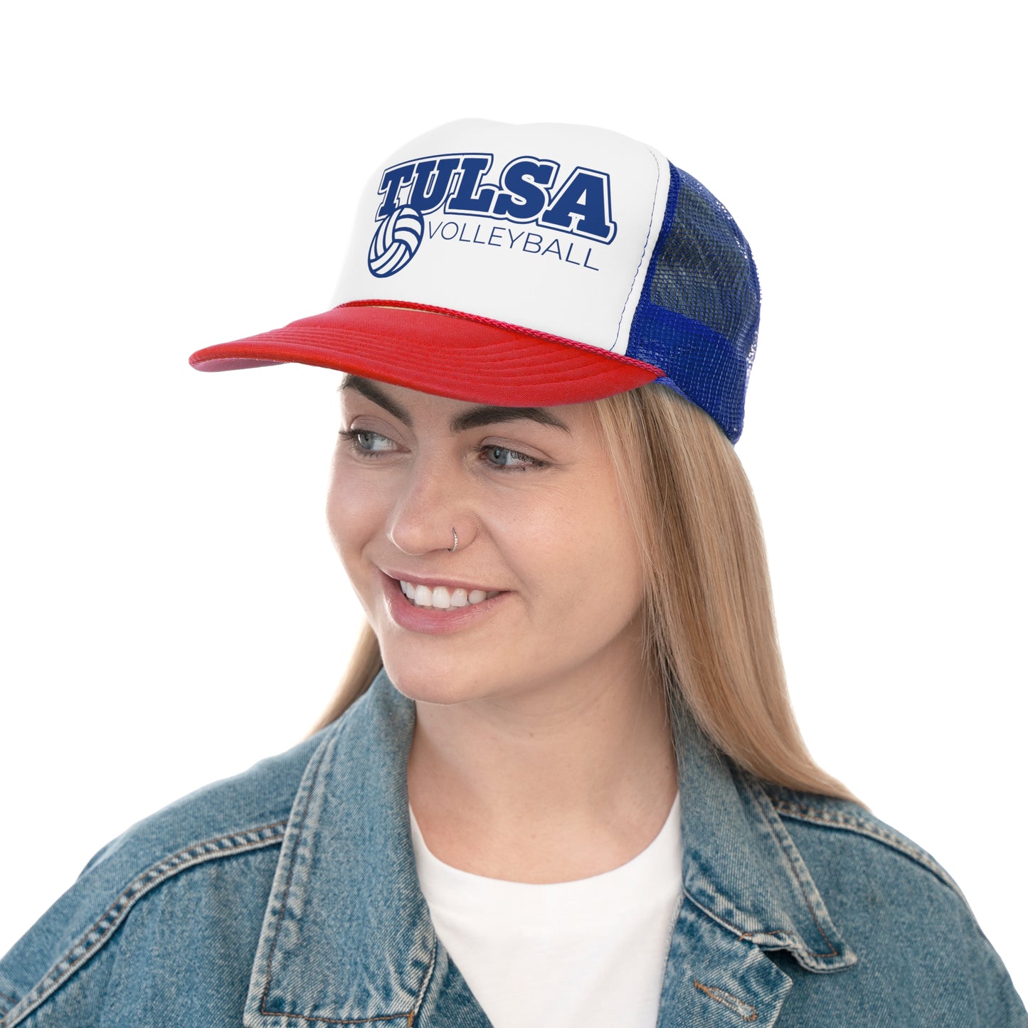 Tulsa Volleyball Retro Text  Trucker Cap