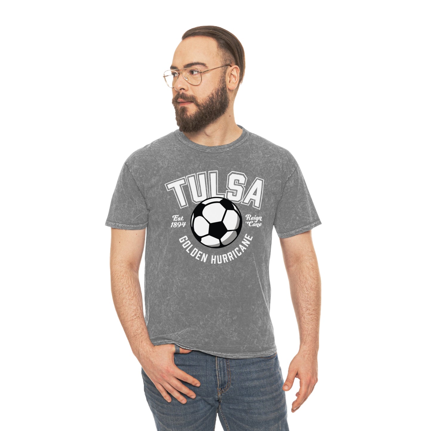 Tulsa Soccer Ball Vintage Mineral Wash T-Shirt