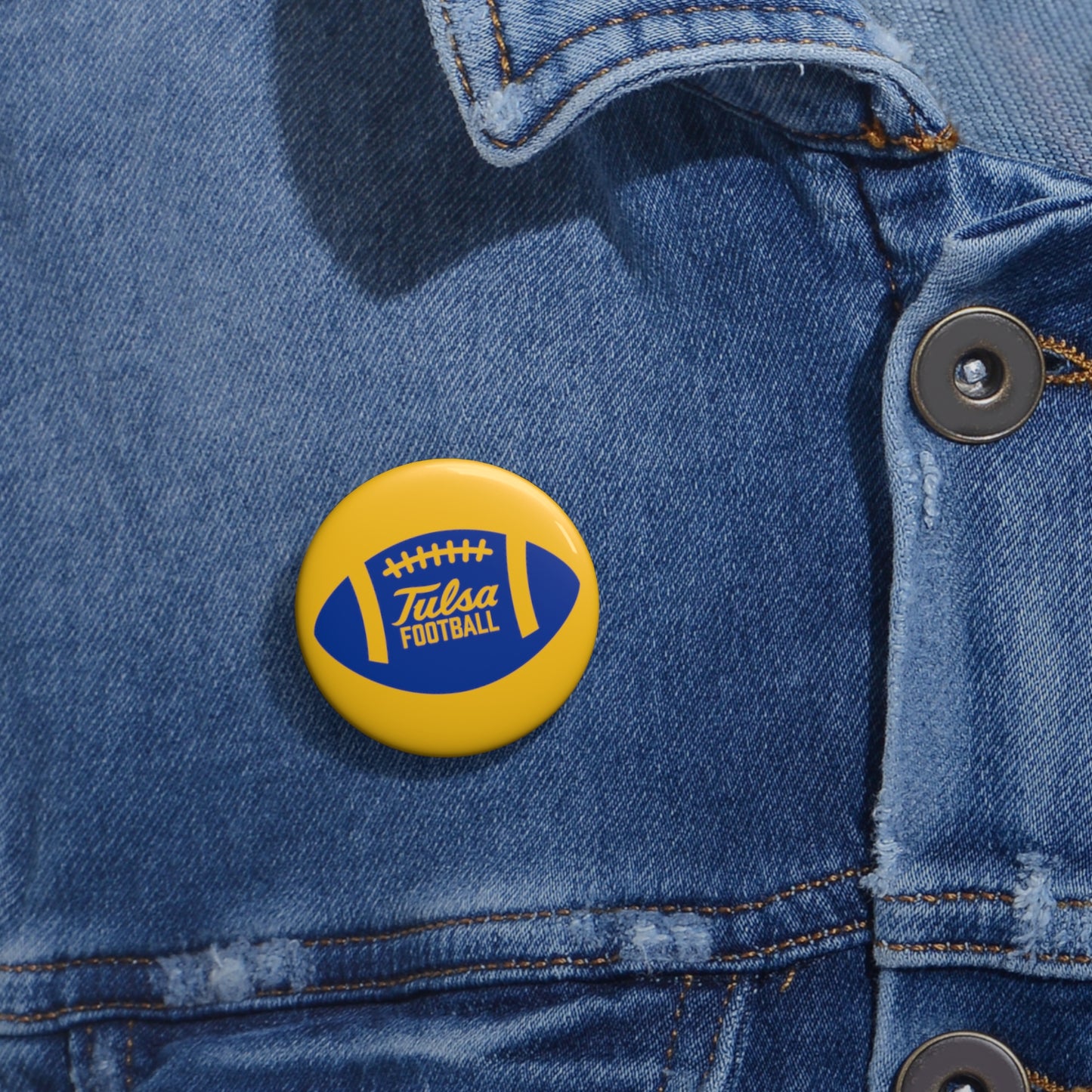 Tulsa Football Simple Pin Button