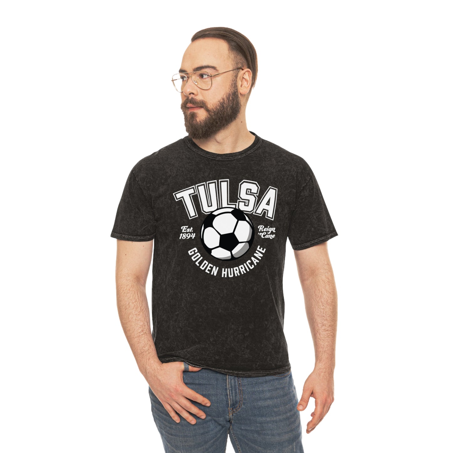 Tulsa Soccer Ball Vintage Mineral Wash T-Shirt