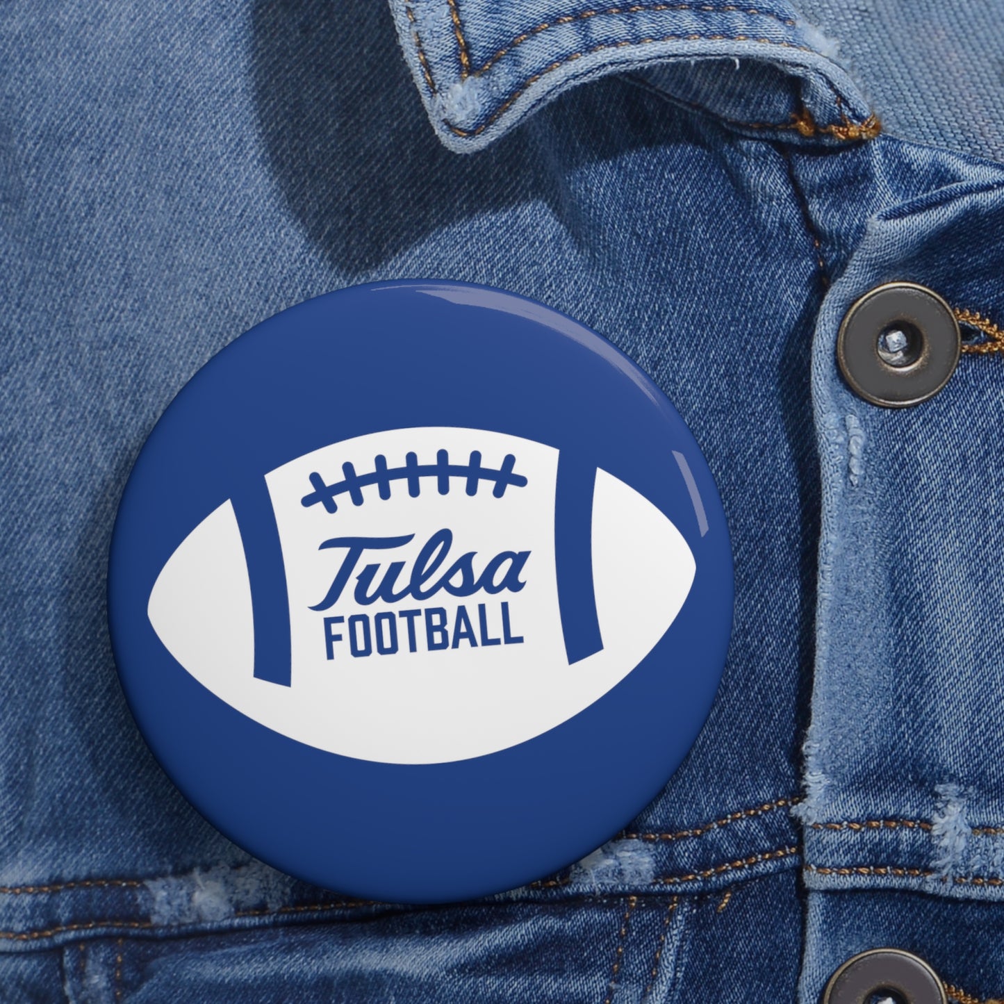 Tulsa Football Simple Pin Button