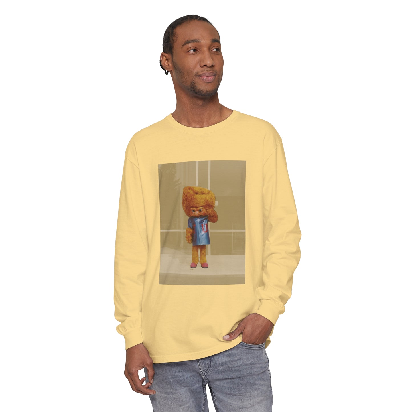 Vintage Huffy Mascot Pic Long Sleeve T-Shirt