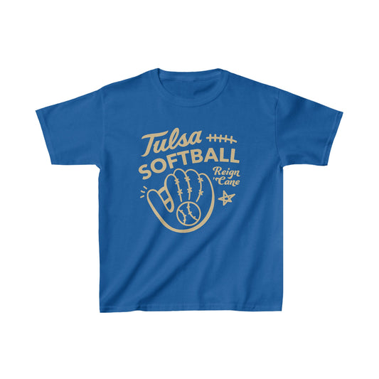 Tulsa Softball Glove Kids T-Shirt