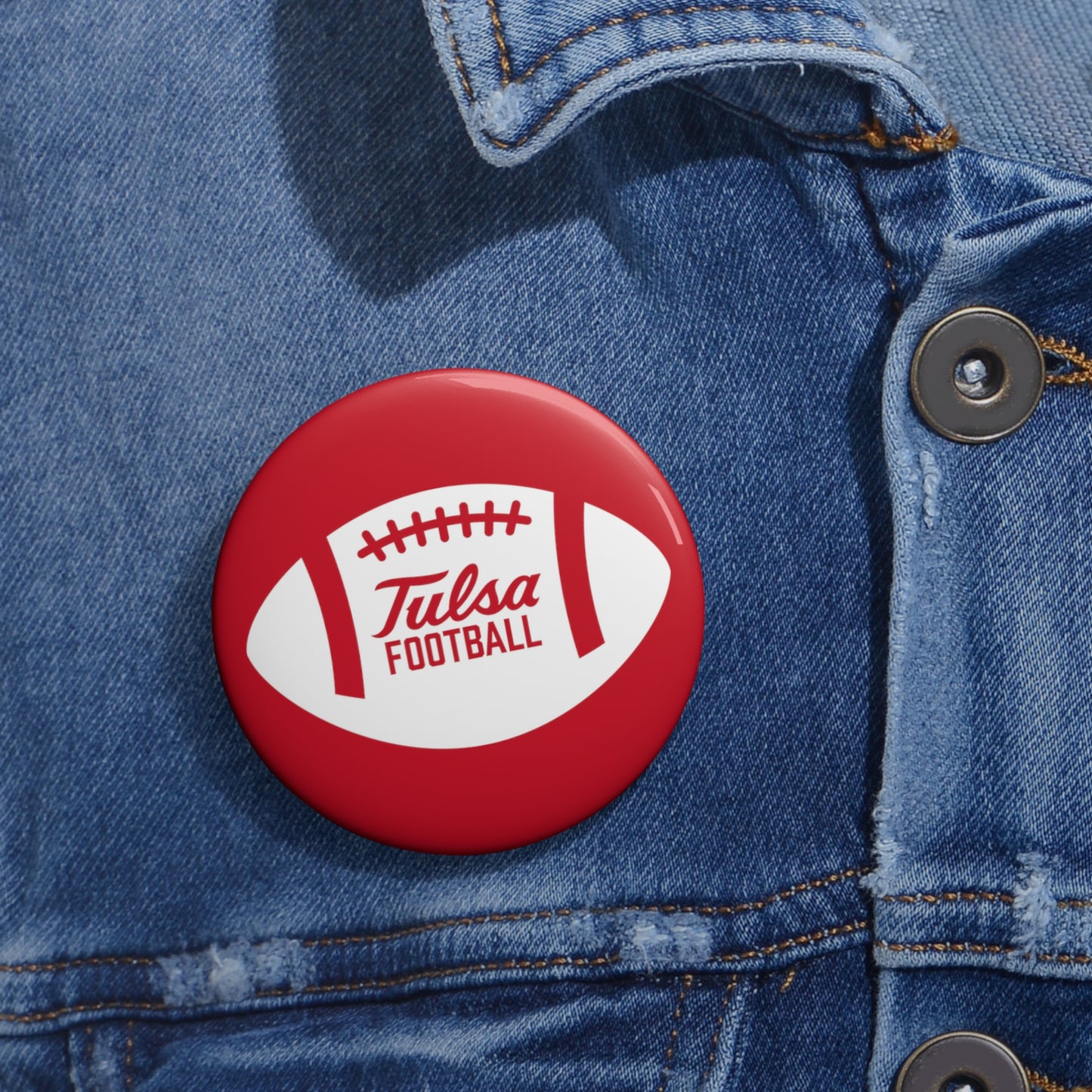 Tulsa Football Simple Pin Button