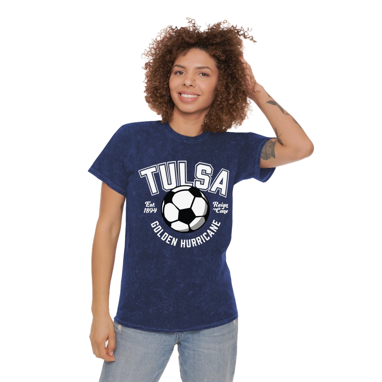 Tulsa Soccer Ball Vintage Mineral Wash T-Shirt