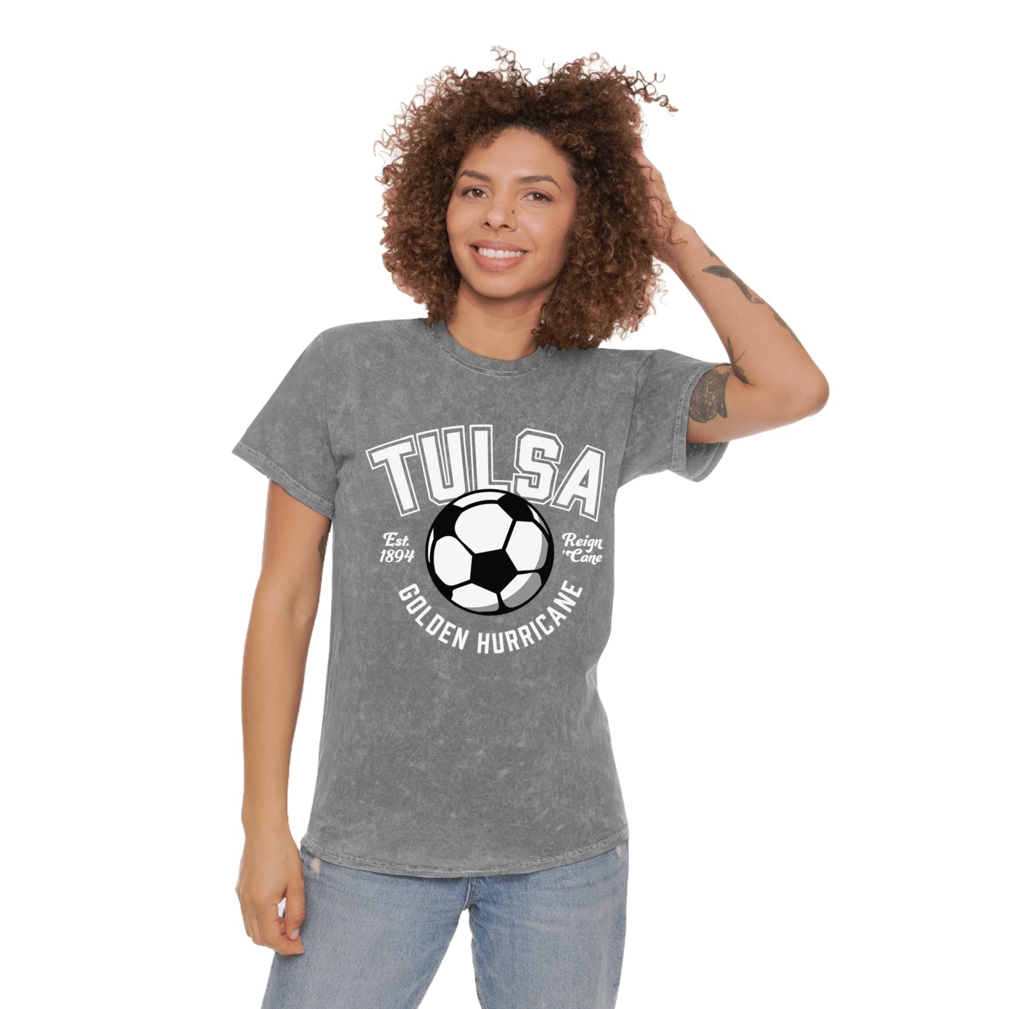 Tulsa Soccer Ball Vintage Mineral Wash T-Shirt