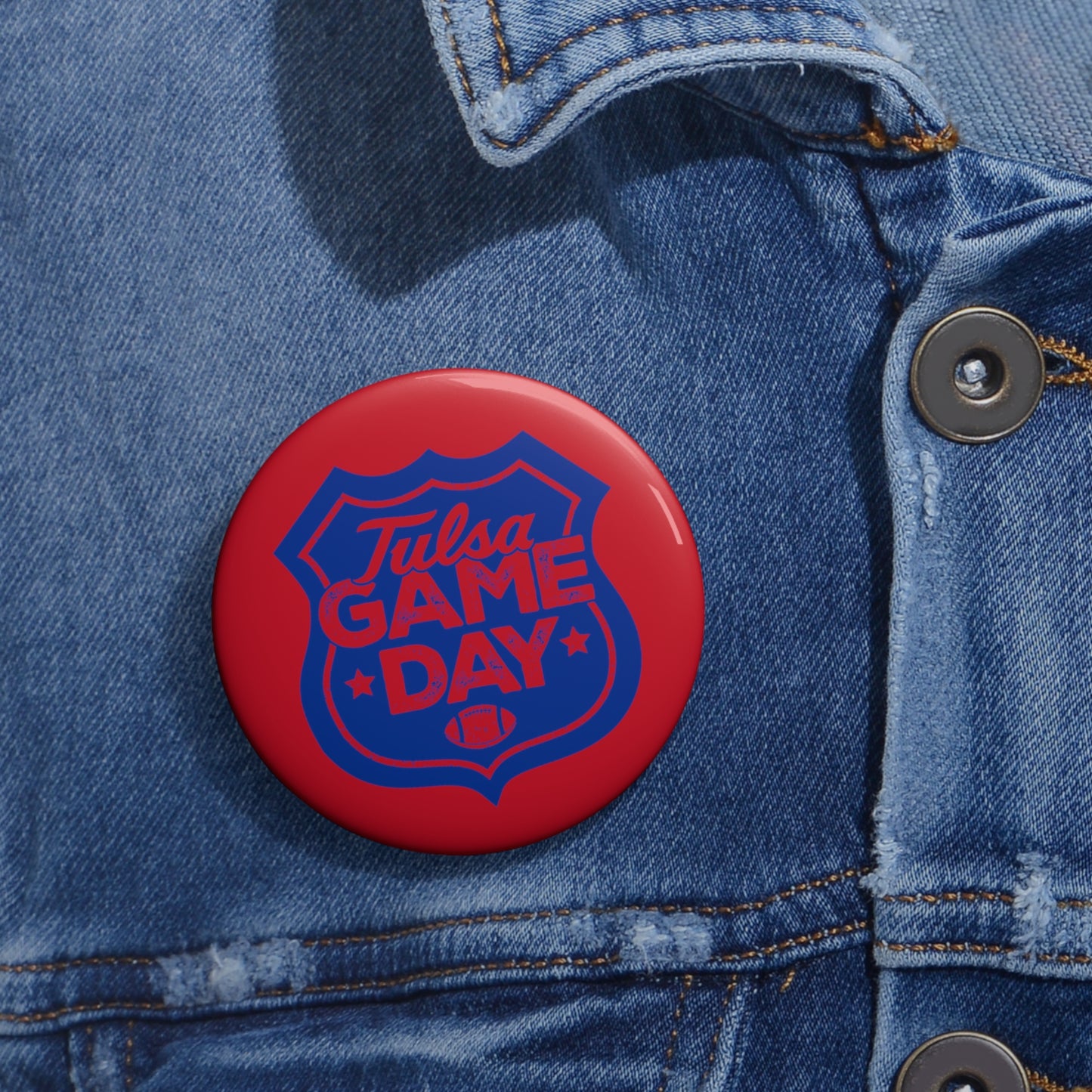 Tulsa Game Day Pin Button