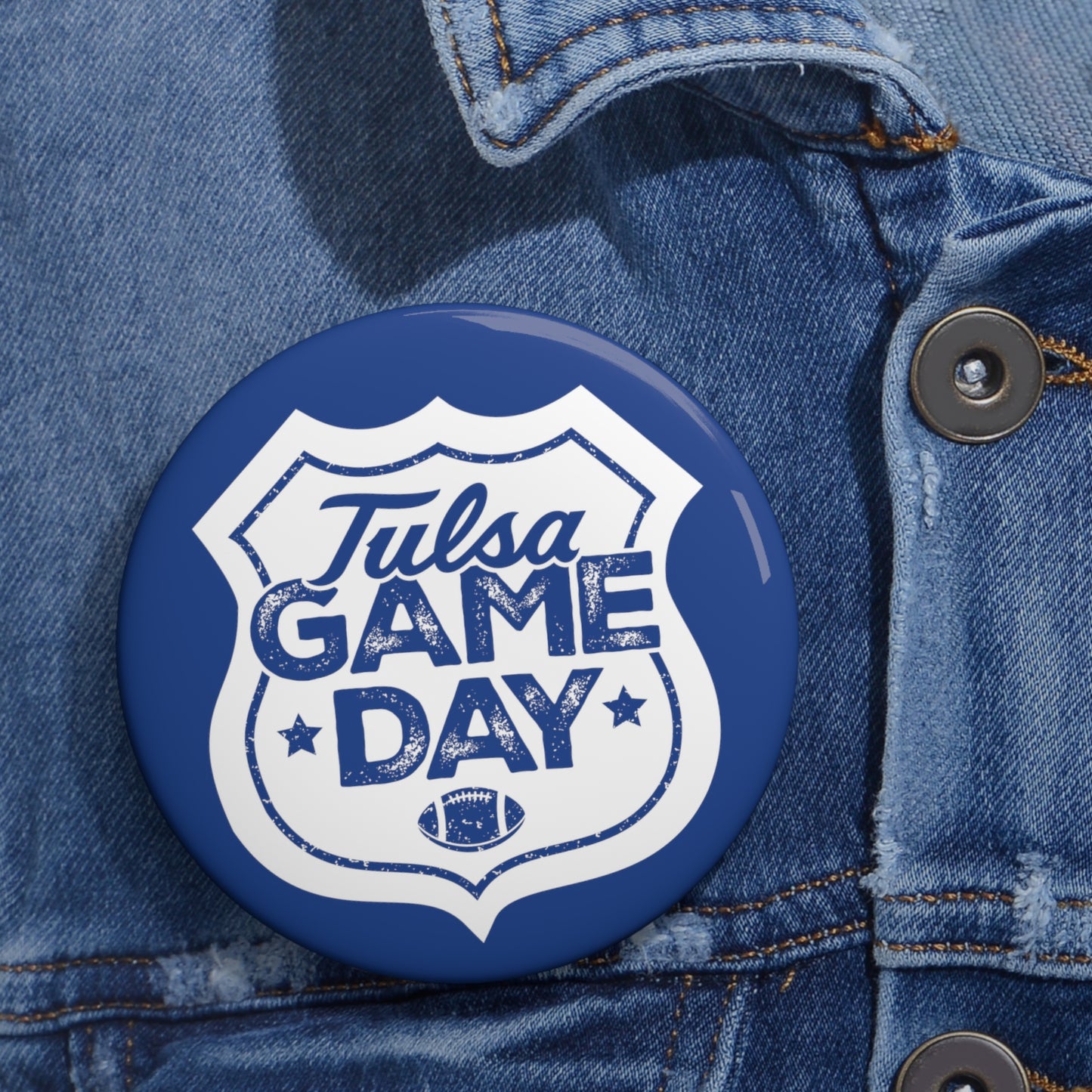 Tulsa Game Day Pin Button