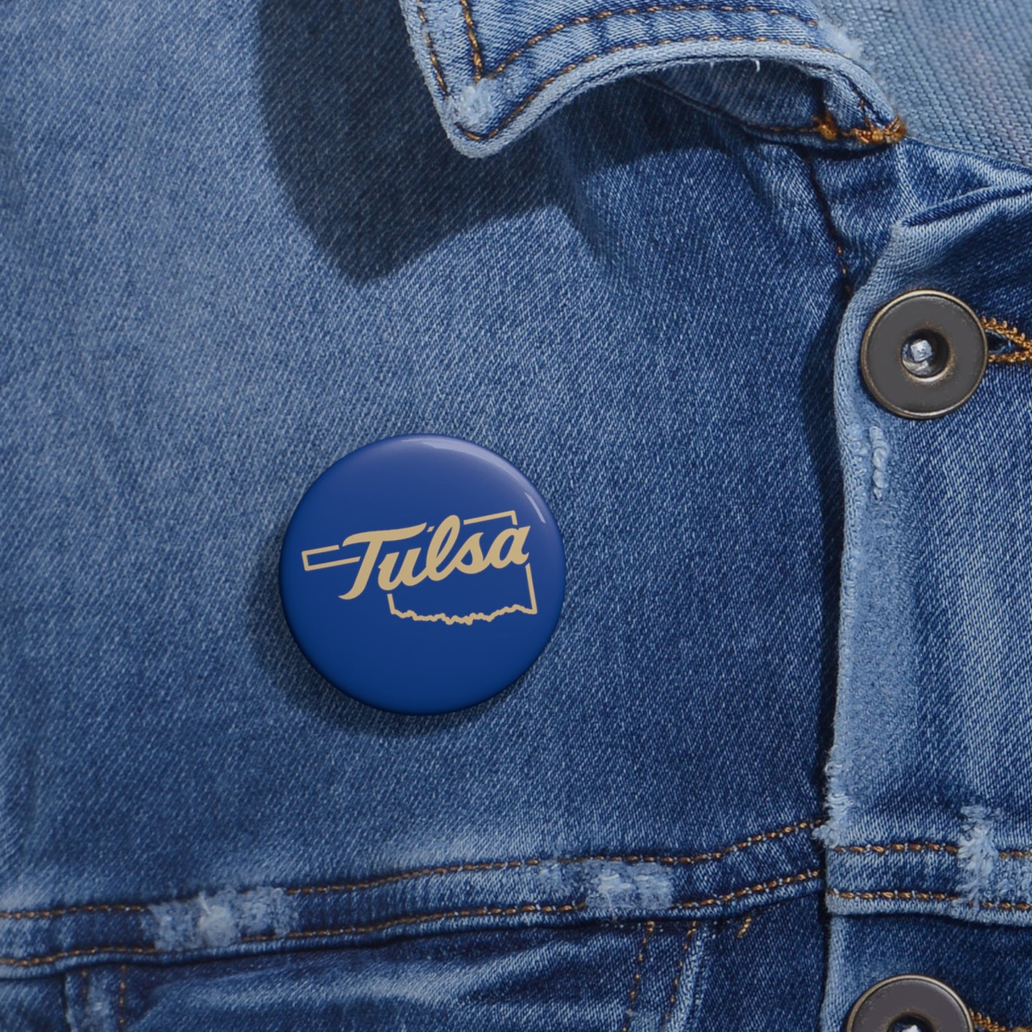 Tulsa Oklahoma Pin Button